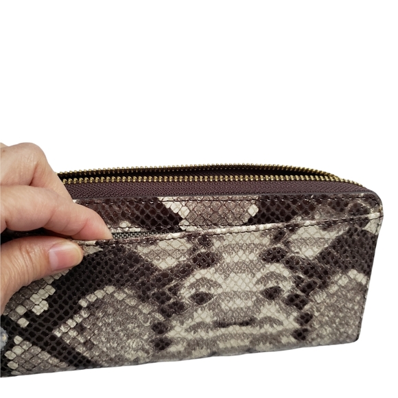 Vince Camuto Snakeprint Marley Zip Around Wallet - Picture 7 of 8